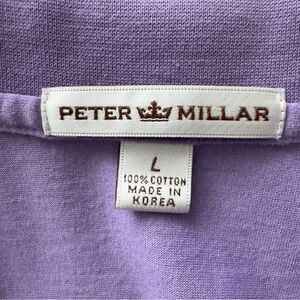 Peter Millar 💯 % cotton purple Men’s golf polo cotton shirt size L